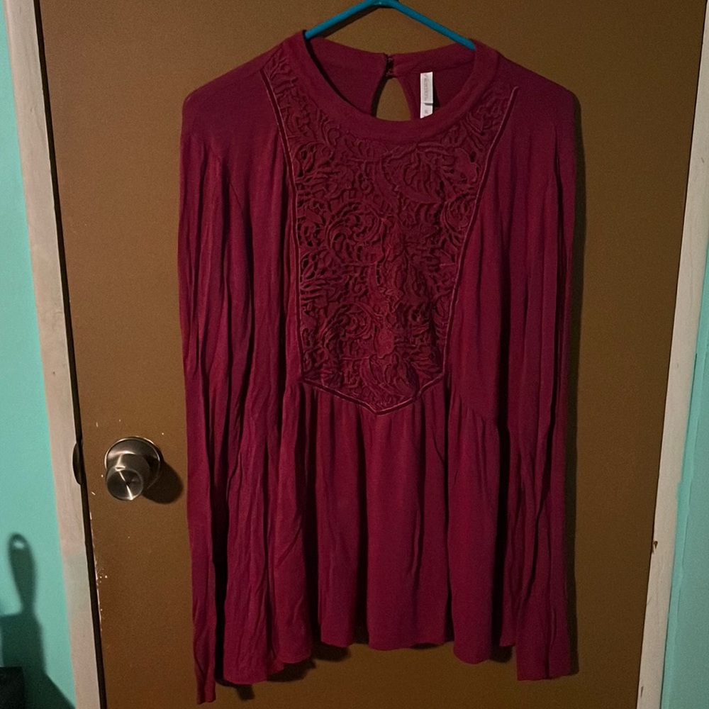 Magenta peasant like top